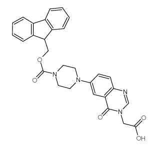 2-[6-[4-(9H-fluoren-9-ylmethoxycarbonyl)piperazin-1-yl]-4-oxoquinazolin-3-yl]acetic acid