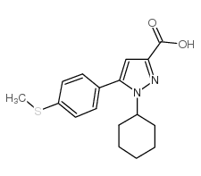 5-(4-甲硫基-苯基)-1-环己基-1H-吡唑-3-羧酸