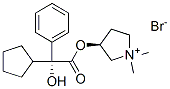 吡咯烷正离子,  3-[(环戊基羟基苯乙酰)氧代]-1,1-二甲基-,  溴化, [R-(R*,S*)]-