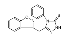 3H-1,2,4-Triazole-3-thione, 5-(1,2-benzisoxazol-3-ylmethyl)-2,4-dihydro-4-phenyl