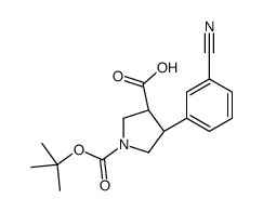 (3R,4S)-4-(3-cyanophenyl)-1-[(2-methylpropan-2-yl)oxycarbonyl]pyrrolidine-3-carboxylic acid