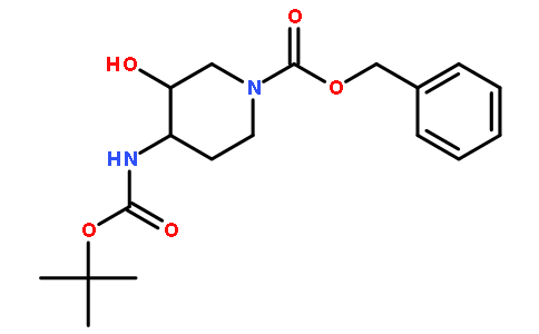 Benzyl (3S,4S)-3-hydroxy-4-({[(2-methyl-2-propanyl)oxy]carbonyl}a mino)-1-piperidinecarboxylate