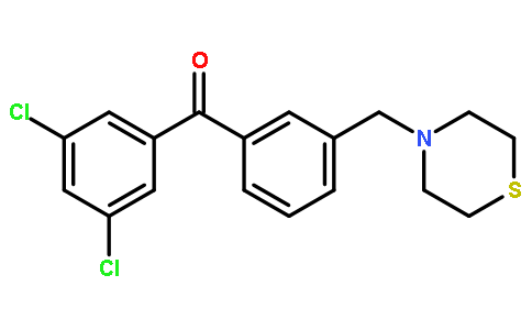 3,5-DICHLORO-3'-THIOMORPHOLINOMETHYL BENZOPHENONE