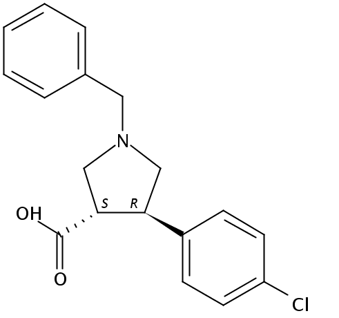 (3S,4R)-1-Benzyl-4-(4-chlorophenyl)pyrrolidine-3-carboxylic acid