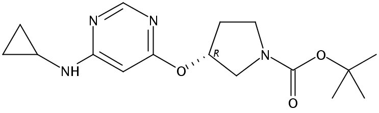 (R)-tert-Butyl 3-((6-(cyclopropylamino)pyrimidin-4-yl)oxy)pyrrolidine-1-carboxylate