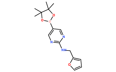 2-(呋喃-2-甲基氨基)嘧啶-5-硼酸频那醇酯