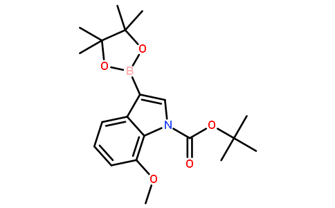 1-BOC-7-甲氧基吲哚-3-硼酸频那醇酯