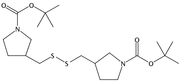 Di-tert-Butyl 3,3'-(disulfanediylbis(methylene))bis(pyrrolidine-1-carboxylate)