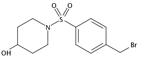 1-((4-(Bromomethyl)phenyl)sulfonyl)piperidin-4-ol