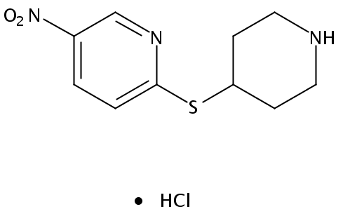 5-Nitro-2-(piperidin-4-ylthio)pyridine hydrochloride