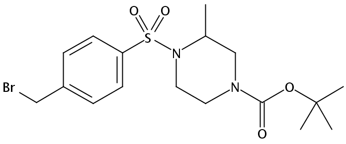 tert-Butyl 4-((4-(bromomethyl)phenyl)sulfonyl)-3-methylpiperazine-1-carboxylate