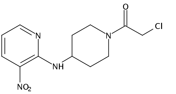 2-Chloro-1-(4-((3-nitropyridin-2-yl)amino)piperidin-1-yl)ethanone