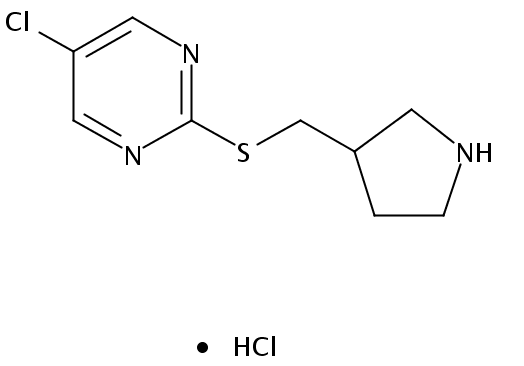 5-Chloro-2-((pyrrolidin-3-ylmethyl)thio)pyrimidine hydrochloride
