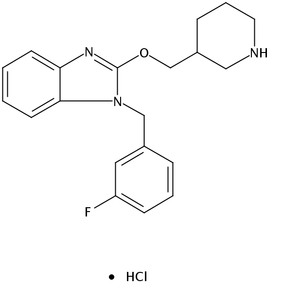 1-(3-Fluorobenzyl)-2-(piperidin-3-ylmethoxy)-1H-benzo[d]imidazole hydrochloride