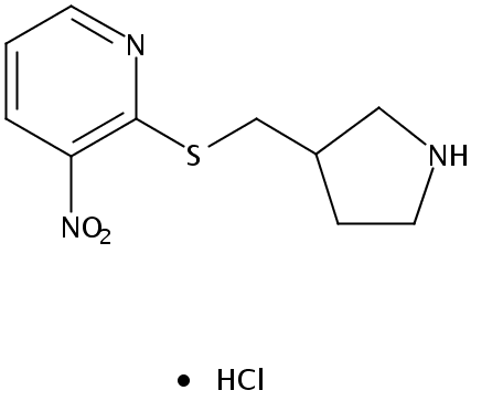 3-Nitro-2-((pyrrolidin-3-ylmethyl)thio)pyridine hydrochloride