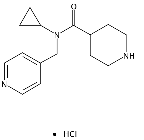 N-(Cyclopropyl(pyridin-4-yl)methyl)piperidine-4-carboxamide hydrochloride