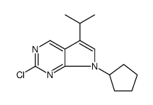 7H-Pyrrolo[2,3-d]pyrimidine, 2-chloro-7-cyclopentyl-5-(1-methylethyl)