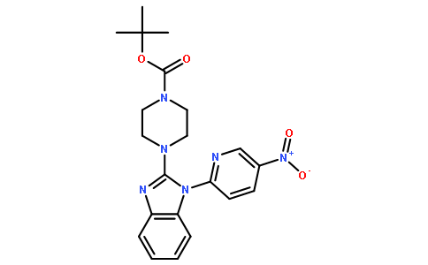 2-Methyl-2-propanyl 4-[1-(5-nitro-2-pyridinyl)-1H-benzimidazol-2- yl]-1-piperazinecarboxylate