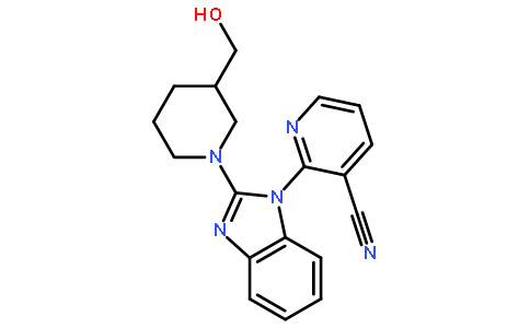 2-[2-[3-(hydroxymethyl)piperidin-1-yl]benzimidazol-1-yl]pyridine-3-carbonitrile