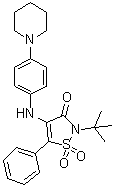 2-叔丁基-5-苯基-4-[[4-(1-哌啶基)苯基]氨基]-3(2H)-异噻唑啉酮 1,1-二氧化物