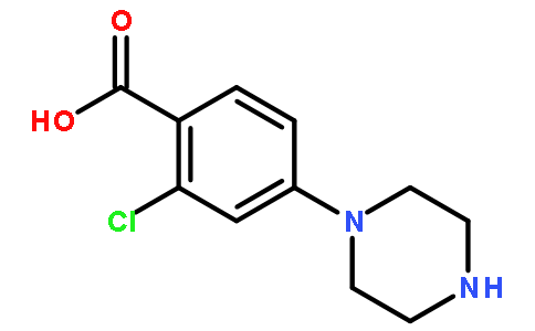2-氯-4-(1-哌嗪)苯甲酸
