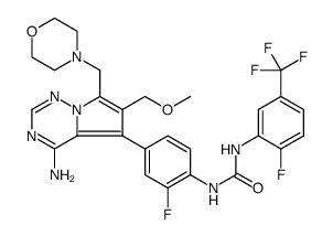 Urea, N-[4-[4-amino-6-(methoxymethyl)-7-(4-morpholinylmethyl)pyrrolo[2,1-f][1,2,4]triazin-5-yl]-2-fluorophenyl]-N'-[2-fluoro-5-(trifluoromethyl)phenyl]