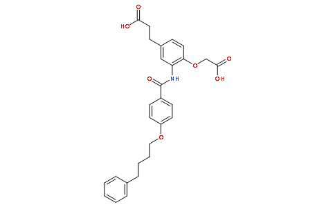 3-[4-(羧基甲氧基)-3-{[4-(4-苯基丁氧基)苯甲酰]氨基}苯基]丙酸