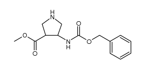 3-​Pyrrolidinecarboxyli​c acid, 4-​[[(phenylmethoxy)​carbonyl]​amino]​-​, methyl ester