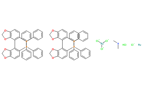 Dimethylammonium dichlorotri(μ-chloro)bis[(S)-(-)-5,5'-bis(diphenylphosphino)-4,4'-bi-1,3-benzodioxole]diruthenate(II),[NH2Me2][