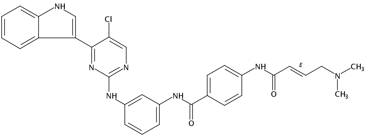 N-[3-[[5-氯-4-(1H-吲哚-3-基)-2-嘧啶基]氨基]苯基]-4-[[(2E)-4-(二甲基氨基)-1-氧代-2-丁烯-1-基]氨基]苯甲酰胺