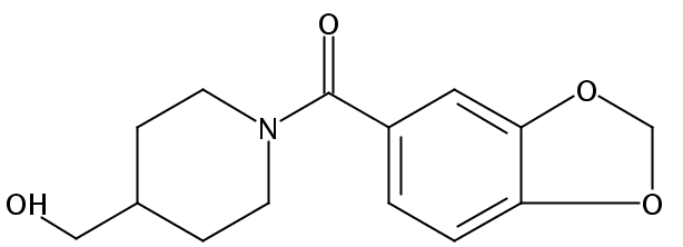 Benzo[d][1,3]dioxol-5-yl(4-(hydroxymethyl)piperidin-1-yl)methanone
