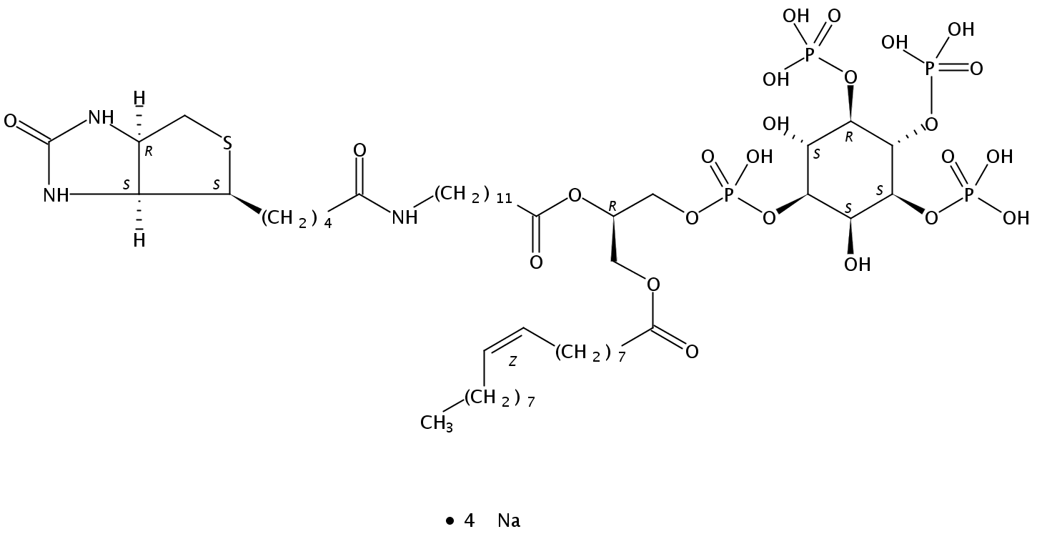 1-oleoyl-2-[12-biotinyl(aminododecanoyl)]-sn-glycero-3-phosphoinositol-3,4,5-trisphosphate (sodium salt)