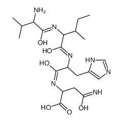 4-amino-2-[[2-[[2-[(2-amino-3-methylbutanoyl)amino]-3-methylpentanoyl]amino]-3-(1H-imidazol-5-yl)propanoyl]amino]-4-oxobutanoic acid