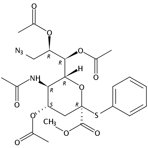 5-乙酰氨基-4,7,8-三-O-乙酰基-9-叠氮-3,5,9-三脱氧-2-S-苯基-2-硫-D-丙三氧基-β-D-半乳-2-吡喃壬酮糖甲酯