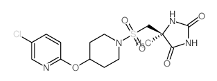 (5S)-5-[[4-(5-chloropyridin-2-yl)oxypiperidin-1-yl]sulfonylmethyl]-5-methylimidazolidine-2,4-dione