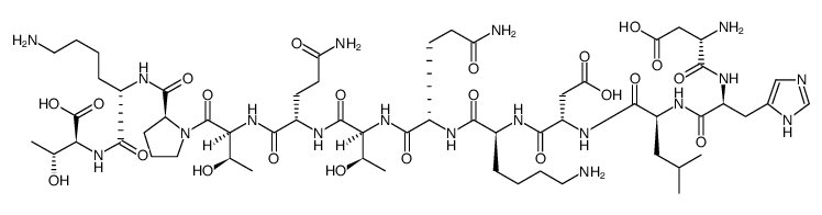 L-Threonine, L-α-aspartyl-L-histidyl-L-leucyl-L-α-aspartyl-L-lysyl-L-glutaminyl-L-threonyl-L-glutaminyl-L-threonyl-L-prolyl-L-lysyl