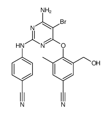 4-[6-amino-5-bromo-2-(4-cyanoanilino)pyrimidin-4-yl]oxy-3-(hydroxymethyl)-5-methylbenzonitrile