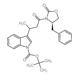tert-Butyl 3-[1-methyl-3-(4-benzyl-2-oxo-1,3-oxazol-idin-3-yl)-3-oxopropyl]indole-1-carboxylate