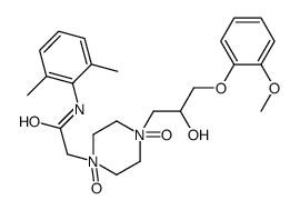 N-(2,6-dimethylphenyl)-2-[4-[2-hydroxy-3-(2-methoxyphenoxy)propyl]-1,4-dioxidopiperazine-1,4-diium-1-yl]acetamide