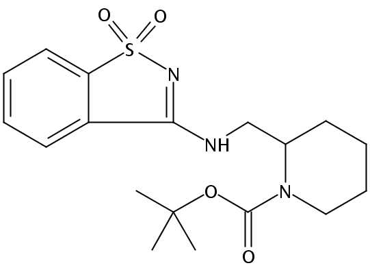 tert-Butyl 2-(((1,1-dioxidobenzo[d]isothiazol-3-yl)amino)methyl)piperidine-1-carboxylate