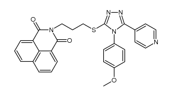 1H-​Benz[de]​isoquinoline-​1,​3(2H)​-​dione, 2-​[3-​[[4-​(4-​methoxyphenyl)​-​5-​(4-​pyridinyl)​-​4H-​1,​2,​4-​triazol-​3-​yl]​thio]​propyl]​-
