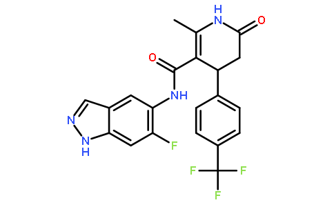 N-(6-氟-1H-吲唑-5-基)-2-甲基-6-氧代-4-[4-(三氟甲基)苯基]-1,4,5,6-四氢-3-吡啶甲酰胺