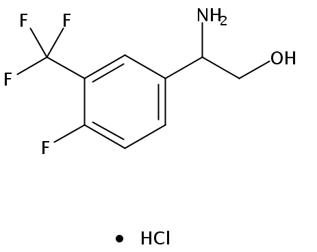 2-Amino-2-(4-fluoro-3-(trifluoromethyl)phenyl)ethanol hydrochloride