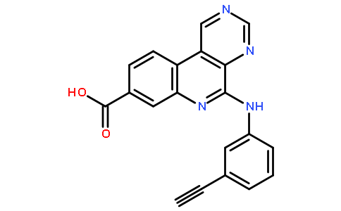 5-[(3-乙炔苯基)氨基]-嘧啶并[4,5-c]喹啉-8-羧酸