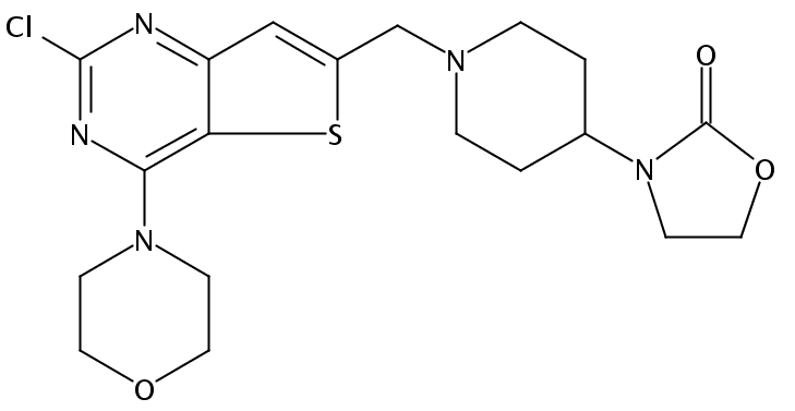 3-(1-((2-Chloro-4-morpholinothieno[3,2-d]pyrimidin-6-yl)methyl)piperidin-4-yl)oxazolidin-2-one