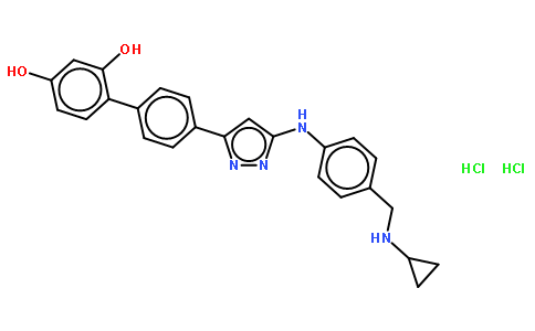 4-[4-[5-[4-[(cyclopropylamino)methyl]anilino]-1,2-dihydropyrazol-3-ylidene]cyclohexa-2,5-dien-1-ylidene]-3-hydroxycyclohexa-2,5-dien-1-one