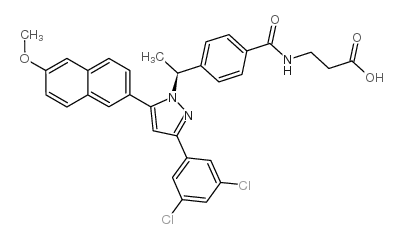N-[4-[(1S)-1-[3-(3,5-二氯苯基)-5-(6-甲氧基-2-萘基)-1H-吡唑-1-基]乙基]苯甲酰]-beta-丙氨酸
