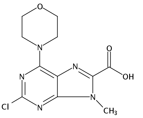 2-Chloro-9-methyl-6-morpholino-9H-purine-8-carboxylic acid