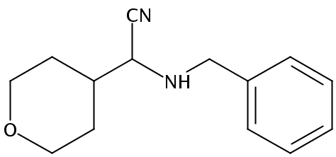 2-(Benzylamino)-2-(tetrahydro-2H-pyran-4-yl)acetonitrile