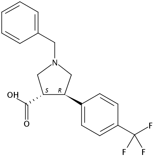 (3S,4R)-1-Benzyl-4-(4-(trifluoromethyl)phenyl)pyrrolidine-3-carboxylic acid